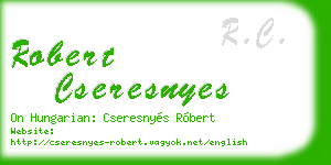 robert cseresnyes business card